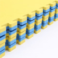 Esteiras de 40mm Jigsaw em azul / amarelo Tatami Finish